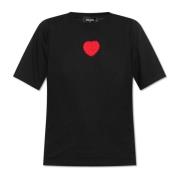 Dsquared2 T-shirt med logotyp Black, Dam