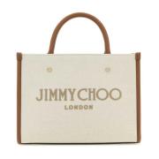 Jimmy Choo Canvas Avenue S Handväska Beige, Dam