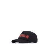 Alexander McQueen Graffiti Cap i Svart Black, Unisex