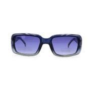 Dior Vintage Pre-owned Tyg solglasgon Blue, Dam