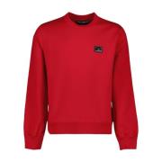 Dolce & Gabbana Logo Plaque Sweatshirt Red, Herr