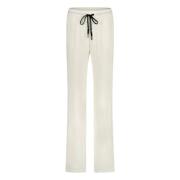 Jane Lushka Lyxiga Cupro Wide Leg Byxor White, Dam