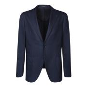 Tagliatore Blå Cashmere Blazer Blue, Herr