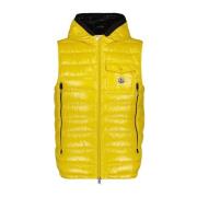 Moncler Quiltad Ärmlös Huva Väst Yellow, Herr