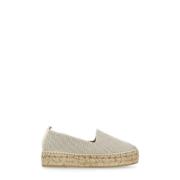 Espadrilles Gyllene sneakers med lurex-detaljer Beige, Dam