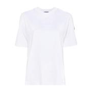 Moncler Logotyp Bomull T-shirt Vit White, Dam