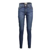 Kocca Blå Bomull 5-Ficks Jeans med Knapp Blue, Dam