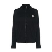 Moncler Blå Bomull Dragkedja Sweatshirt Blue, Dam