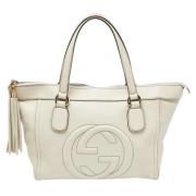 Gucci Vintage Pre-owned Laeder totevskor White, Dam