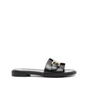 Chloé Svart Läder Monk Strap Sandaler Black, Dam