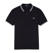 Fred Perry Klassisk bomullspolo med kontrastdetaljer Blue, Herr