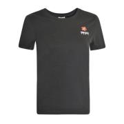 Kenzo Pop och poetisk T-shirt med broderat crest Black, Dam