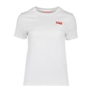 Kenzo Logo Print Rund Hals T-shirt White, Dam