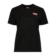 Kenzo Logo Print Rund Hals T-shirt Black, Dam