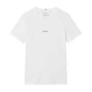 Les Deux Lens Crewneck Cotton T-shirt White, Herr