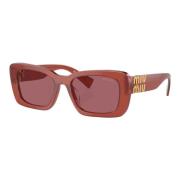 Miu Miu Stiliga solglasögon i Cognac Opal Brown, Dam