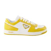 Prada Läder sneakers med snörning Yellow, Herr