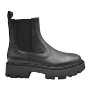 ASH Genesis 01 Svarta Chelsea Boots i Läder Black, Dam