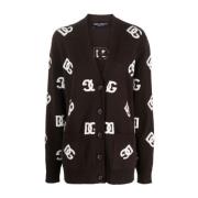 Dolce & Gabbana Monogram Ull Cardigan Brun Tröja Brown, Dam