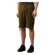 C.p. Company Diagonal Raised Fleece Jogging Shorts Green, Herr