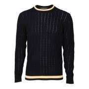 Golden Goose Blå/Gul Bomull Crew Neck Sweatshirt Blue, Herr