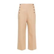 Ralph Lauren Beige Byxor Ss24 Dammode Beige, Dam