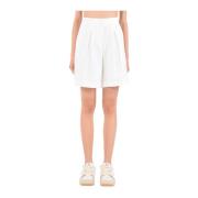 Hinnominate Högmidjade Bermuda-shorts i stretchviskos White, Dam