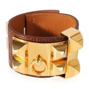 Hermès Vintage Pre-owned Laeder armband Brown, Dam