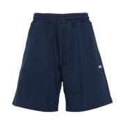 Msgm Tryckta Jersey Shorts Blue, Herr