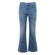 Roy Roger's Hög Midja Bootcut Jeans Blue, Dam