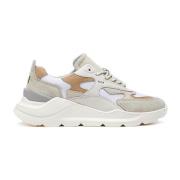 D.a.t.e. Vita Sneakers med Beige Läderdetaljer Multicolor, Herr