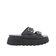 Cult Jeans Sandaler med Läder Black, Dam