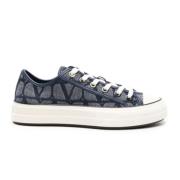 Valentino Iconographe Denim Sneakers Blue, Dam