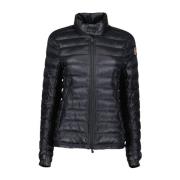 Moncler Högkrage Dragkedja Jacka Black, Dam