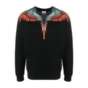 Marcelo Burlon Svart Wings Sweatshirt Black, Herr