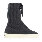 Fear Of God Hög Stickad Sneakers Grå Ribbad Gray, Herr