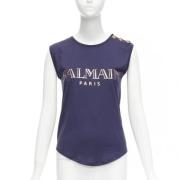 Balmain Pre-owned Pre-owned Bomull toppar Blue, Dam