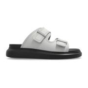 Alexander McQueen Gummiflipflops Gray, Herr