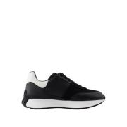 Alexander McQueen Svart Läder Runner Sneakers Black, Herr