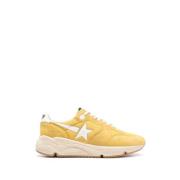 Golden Goose Gul/Vita Sneakers Panel Design Rund Tå Yellow, Herr