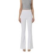 Elisabetta Franchi Wide Trousers Beige, Dam