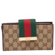 Gucci Vintage Pre-owned Canvas plnbcker Beige, Dam