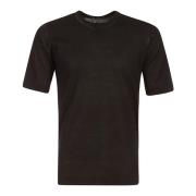 Hindustrie Svart Crewneck Bomull T-shirt Black, Herr