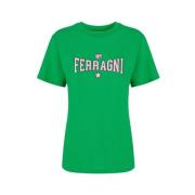 Chiara Ferragni Collection Grön Bomull Stretch T-shirt Green, Dam