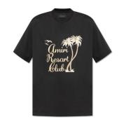 Amiri T-shirt med logotyp Black, Herr