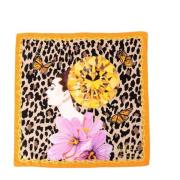 Dee Ocleppo Leopard Silkeschal Pop Art Multicolor, Dam