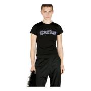 Martine Rose Iridescent Logo T-Shirt Black, Herr