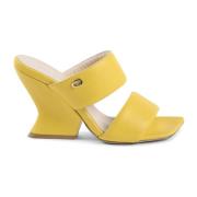 Dee Ocleppo Gula Nappa Läder Kilar Sandaler Yellow, Dam