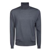 Hindustrie Grå Merino Turtleneck Tröja Gray, Herr