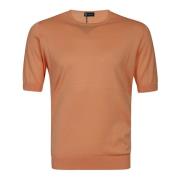 Hindustrie Peach Crewneck Cotton Sweater Orange, Herr